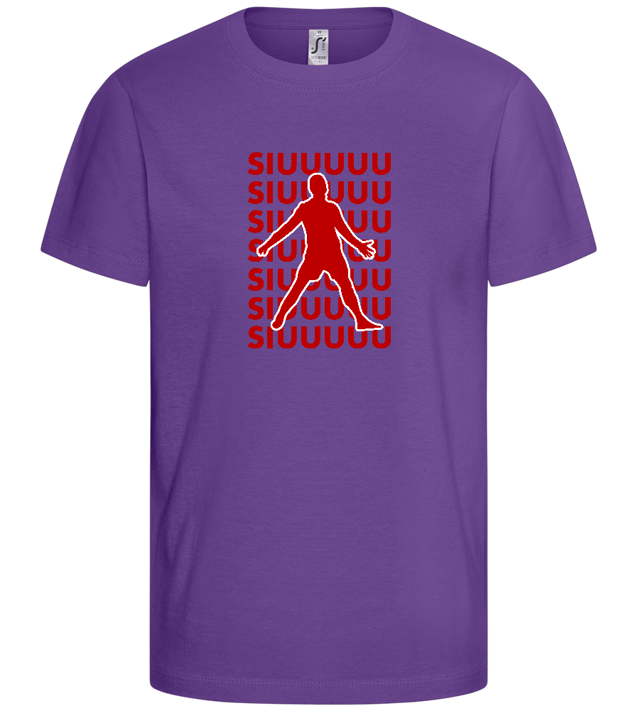 Soccer Celebration Design - Basic kids t-shirt_DARK PURPLE_front