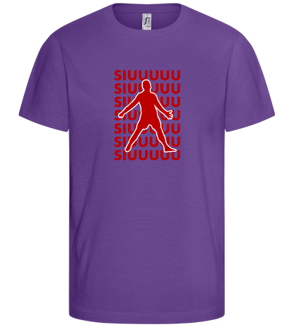 Soccer Celebration Design - Basic kids t-shirt_DARK PURPLE_front