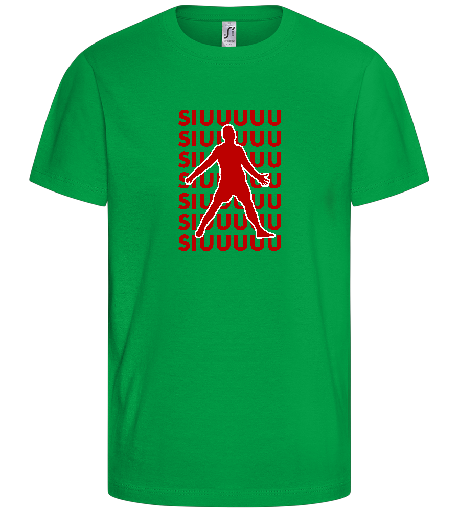 Soccer Celebration Design - Basic kids t-shirt_MEADOW GREEN_front