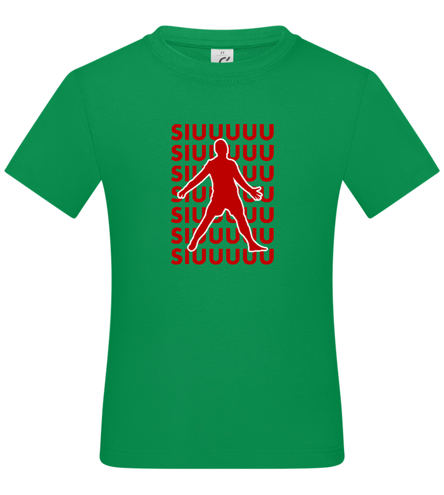 Soccer Celebration Design - Basic kids t-shirt_MEADOW GREEN_front