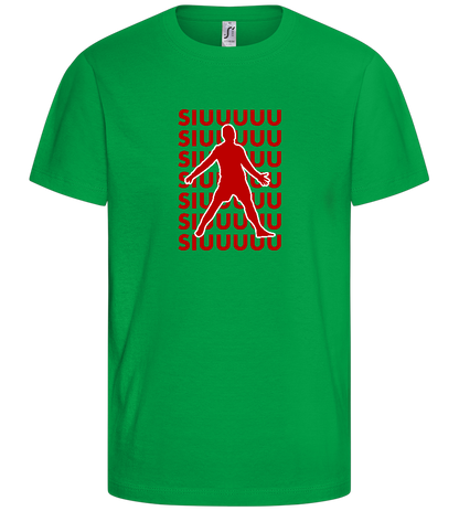 Soccer Celebration Design - Basic kids t-shirt_MEADOW GREEN_front