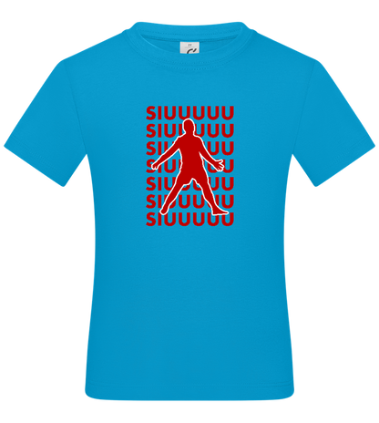 Soccer Celebration Design - Basic kids t-shirt_TURQUOISE_front