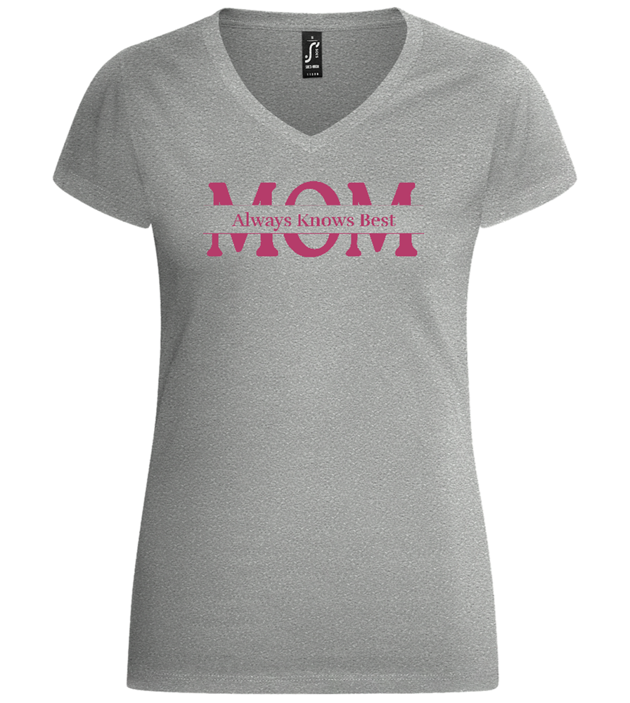 Mom Always Knows Best Design - Basic women's v-neck t-shirt_ORION GREY_front