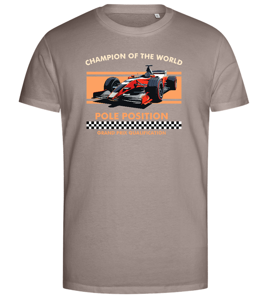 Pole Position Design - Premium men's close fitting t-shirt_CHARCOAL CHIN_front