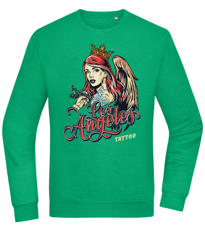 Los Angeles Design - Comfort Essential Unisex Sweater_MEADOW GREEN_front