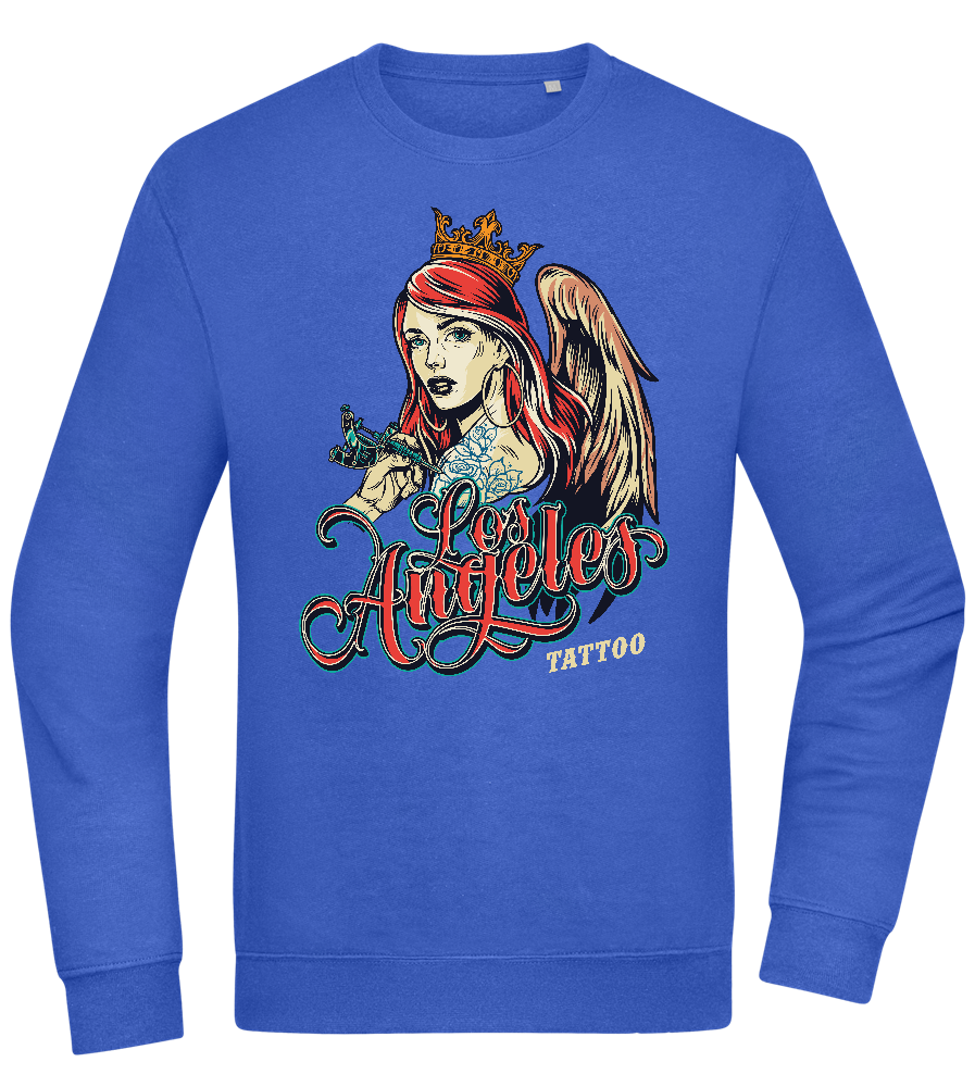 Los Angeles Design - Comfort Essential Unisex Sweater_ROYAL_front