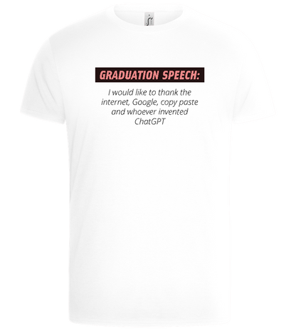 Short Graduation Speech Design - Basic Unisex T-Shirt_WHITE_front