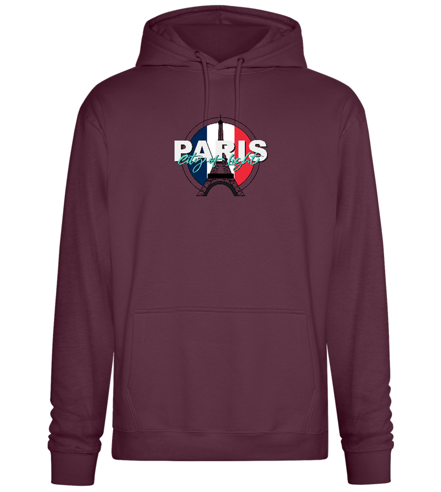 City of Light Design - Premium Essential Unisex Hoodie_BORDEAUX_front