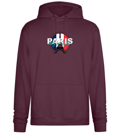 City of Light Design - Premium Essential Unisex Hoodie_BORDEAUX_front