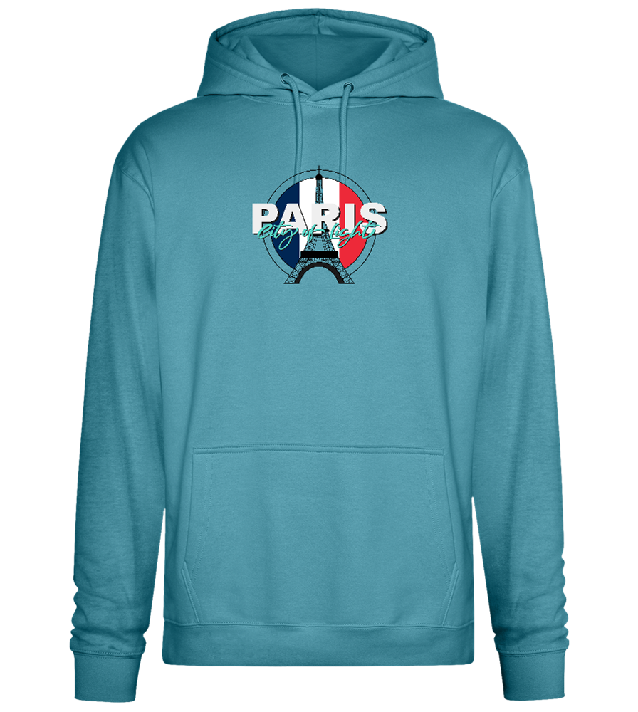 City of Light Design - Premium Essential Unisex Hoodie_POOL BLUE_front