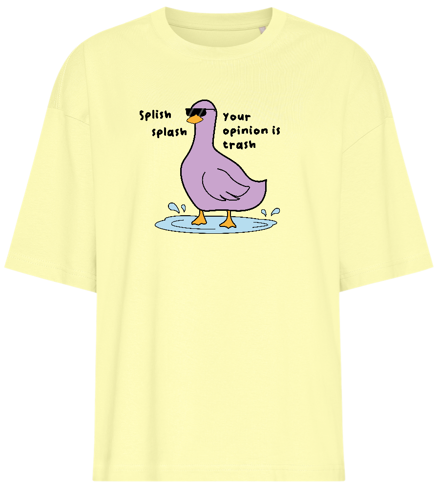 Splish Splash Design - Premium women's oversized t-shirt_LIGHT YELLOW_front