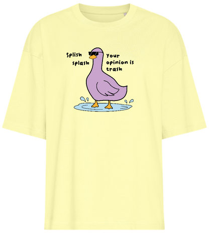 Splish Splash Design - Premium women's oversized t-shirt_LIGHT YELLOW_front