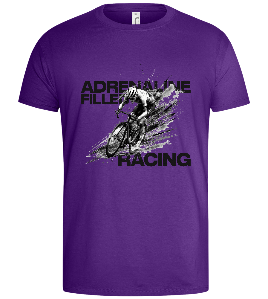 Adrenaline Filled Design - Basic men's t-shirt_DARK PURPLE_front