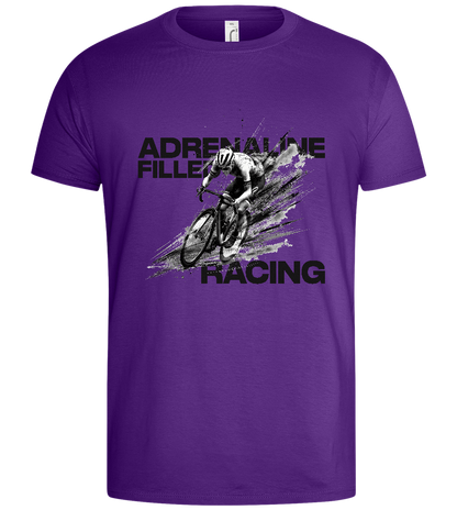 Adrenaline Filled Design - Basic men's t-shirt_DARK PURPLE_front