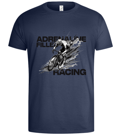 Adrenaline Filled Design - Basic men's t-shirt_DENIM_front