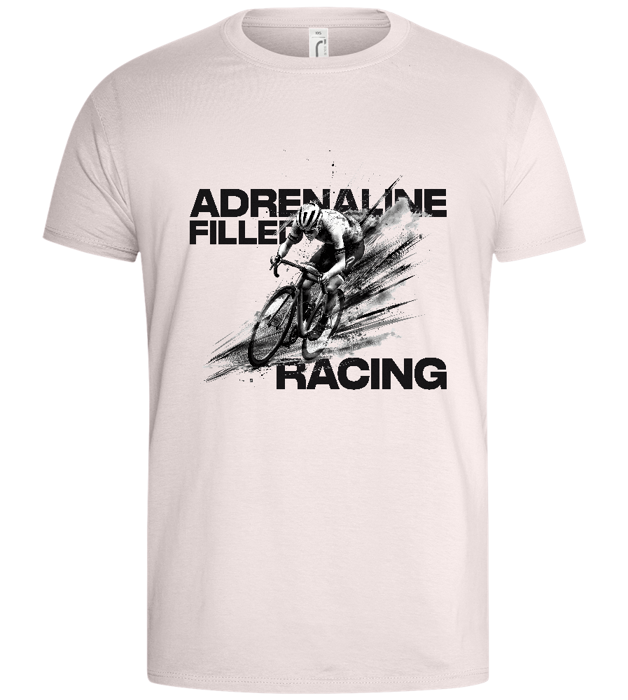 Adrenaline Filled Design - Basic men's t-shirt_LIGHT PINK_front