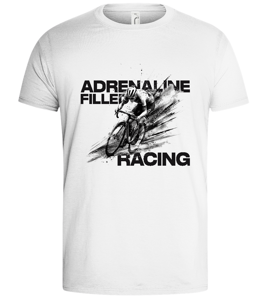 Adrenaline Filled Design - Basic men's t-shirt_WHITE_front