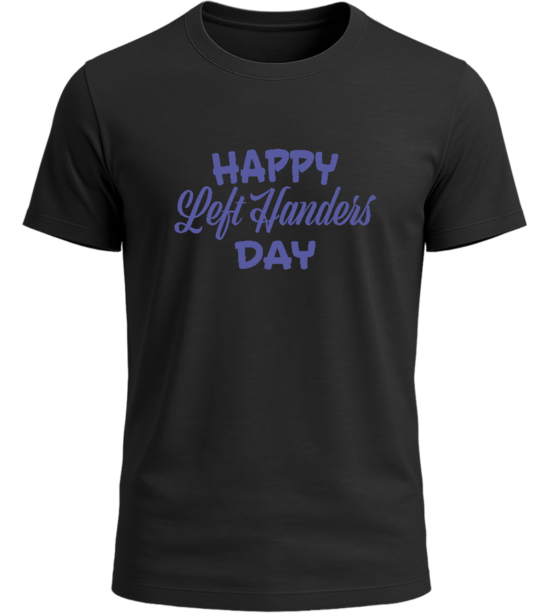 Left Handers Day Design - Basic Unisex T-Shirt_DEEP BLACK_front