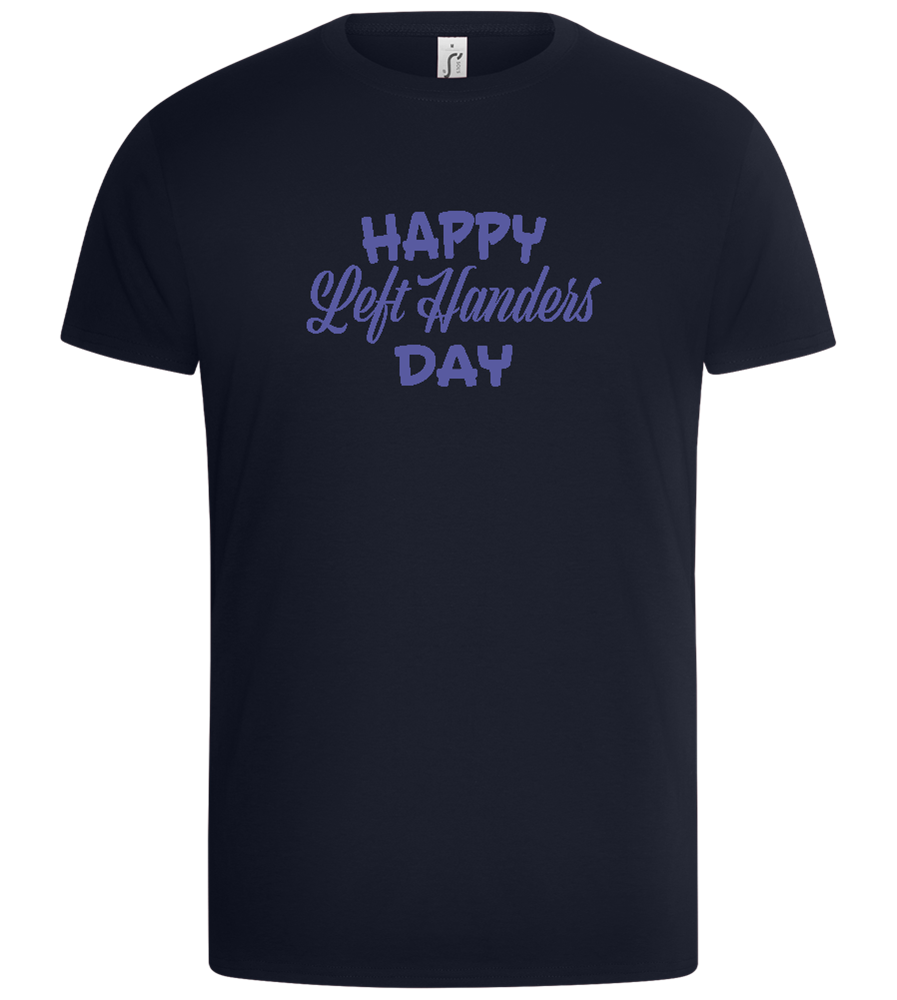 Left Handers Day Design - Basic Unisex T-Shirt_FRENCH NAVY_front