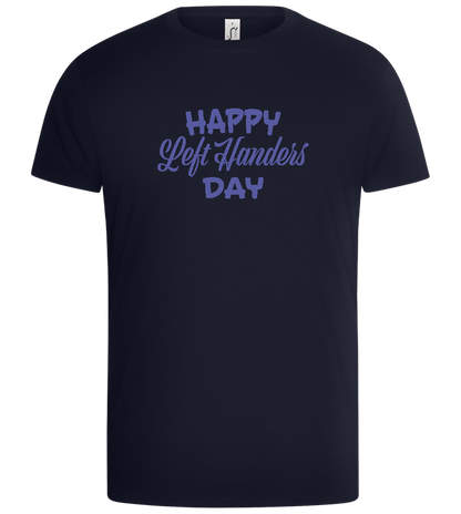 Left Handers Day Design - Basic Unisex T-Shirt_FRENCH NAVY_front