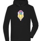 Rainbow Mushroom Smiley Design - Premium unisex hoodie_BLACK_front