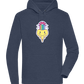 Rainbow Mushroom Smiley Design - Premium unisex hoodie_DENIM CHINA_front