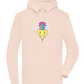 Rainbow Mushroom Smiley Design - Premium unisex hoodie_LIGHT PEACH ROSE_front