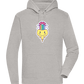 Rainbow Mushroom Smiley Design - Premium unisex hoodie_ORION GREY II_front