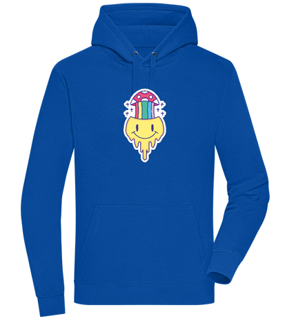 Rainbow Mushroom Smiley Design - Premium unisex hoodie_ROYAL_front