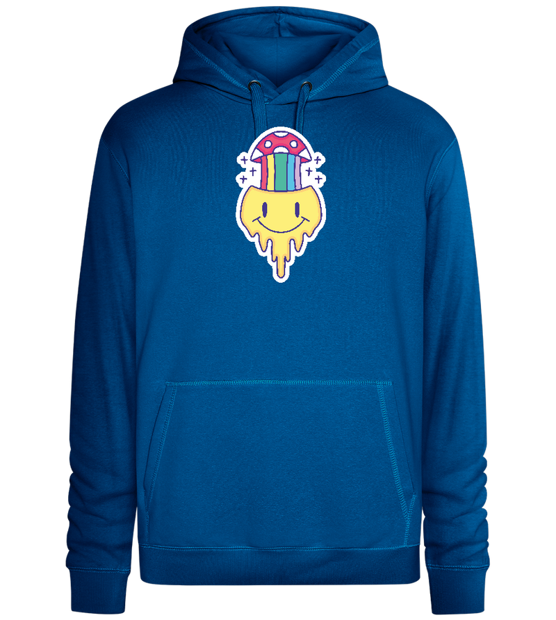 Rainbow Mushroom Smiley Design - Premium unisex hoodie_ROYAL_front