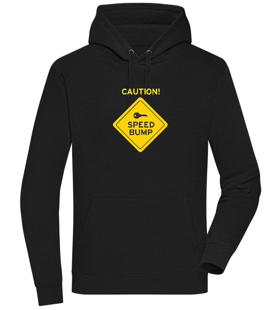 Speed Bump Design - Premium unisex hoodie_BLACK_front