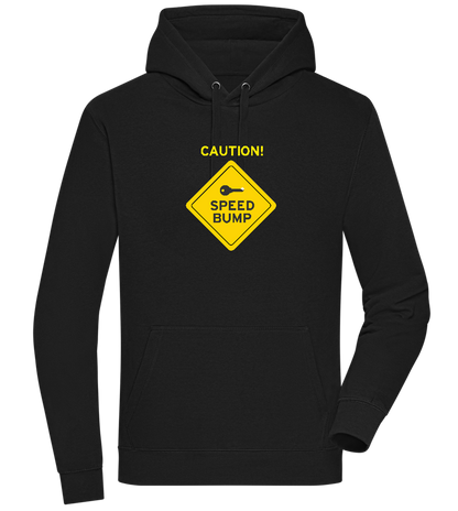 Speed Bump Design - Premium unisex hoodie_BLACK_front