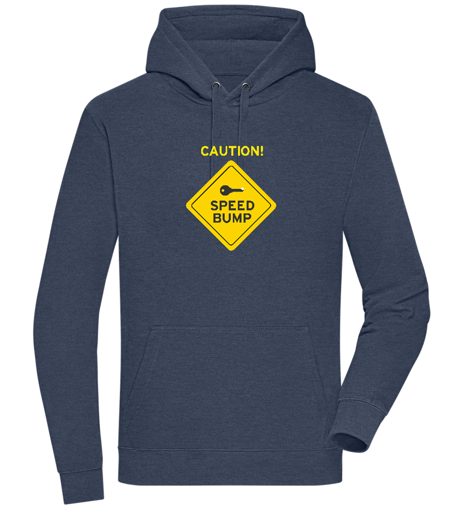 Speed Bump Design - Premium unisex hoodie_DENIM CHINA_front