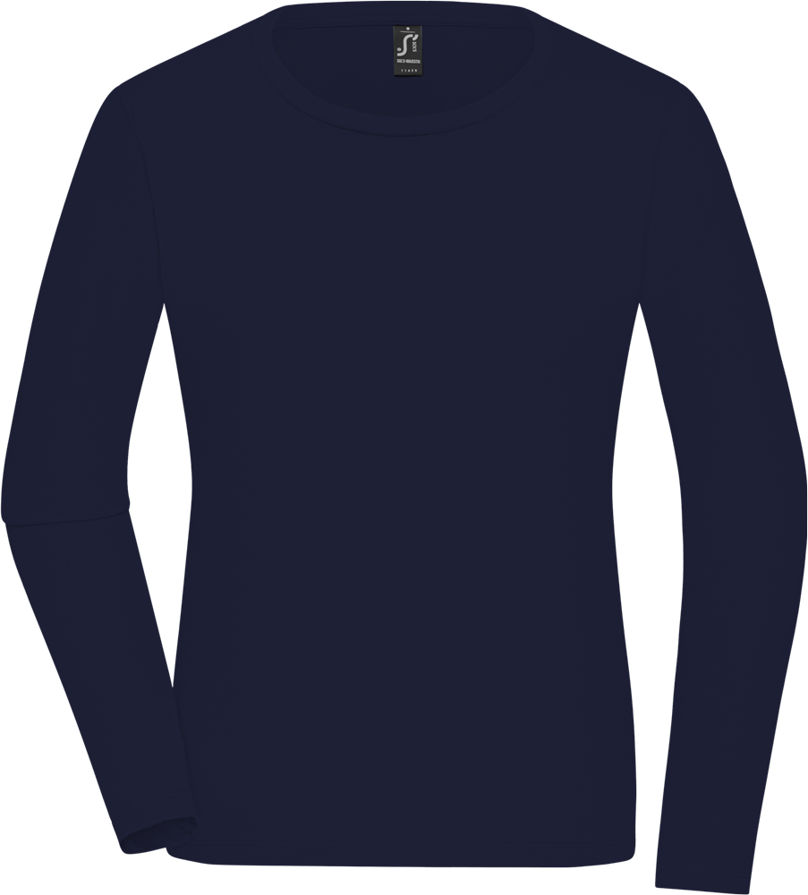 Good Vibes Design - Premium Women´s long sleeve t-shirt_FRENCH NAVY_front