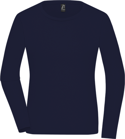 Good Vibes Design - Premium Women´s long sleeve t-shirt_FRENCH NAVY_front