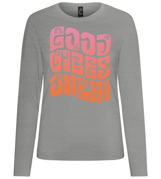 Good Vibes Design - Premium Women´s long sleeve t-shirt_ORION GREY_front