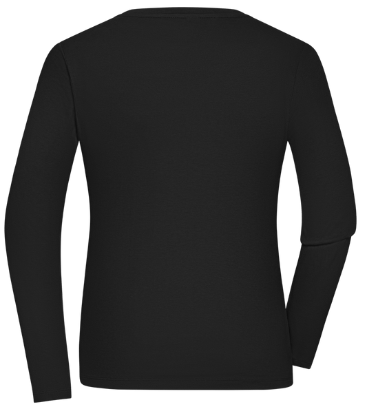 Good Vibes Design - Premium Women´s long sleeve t-shirt_DEEP BLACK_back
