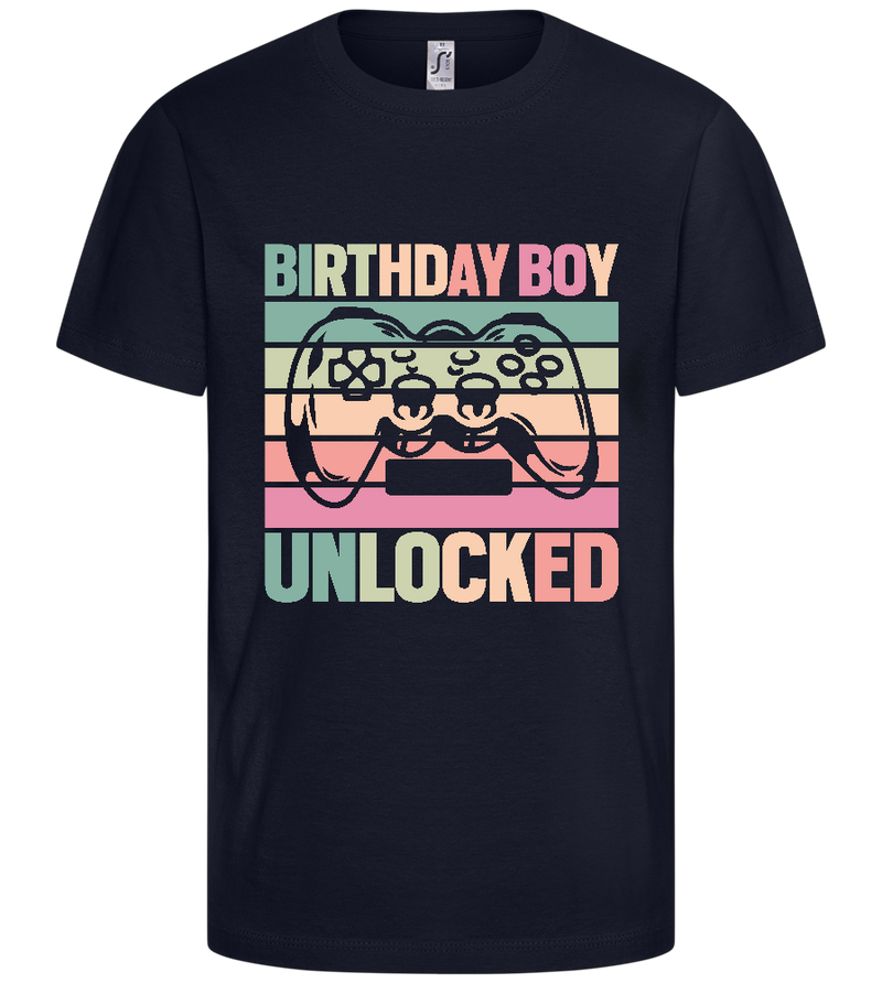 Birthday Boy design - Comfort kids fitted t-shirt_FRENCH NAVY_front