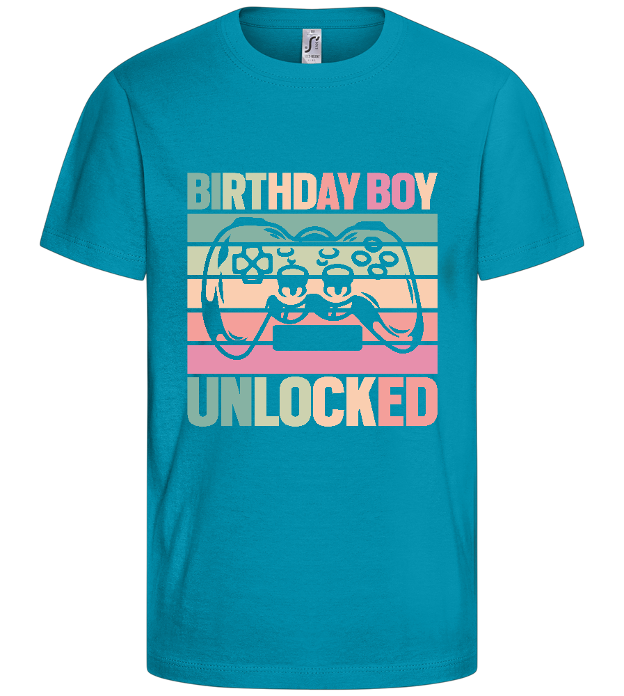 Birthday Boy design - Comfort kids fitted t-shirt_TURQUOISE_front