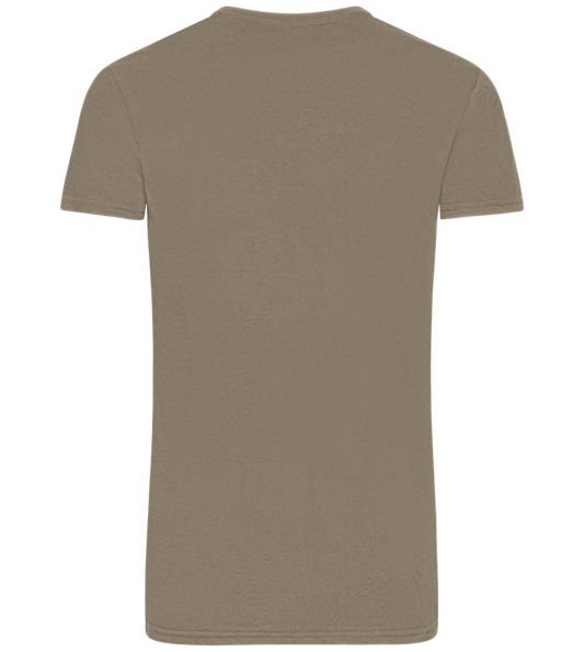 Shark Flex Design - Basic men's fitted t-shirt_KHAKI_back