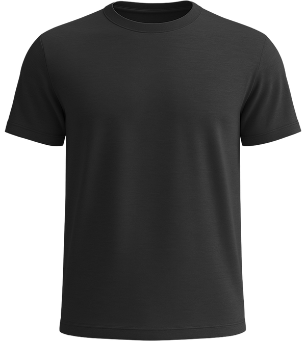 Basic unisex recycled t-shirt_DEEP BLACK_front