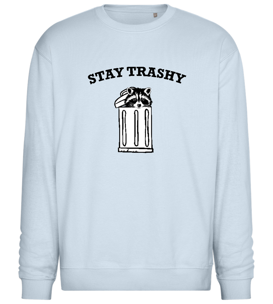 Stay Trashy Design - Comfort Essential Unisex Sweater_CREAMY BLUE_front