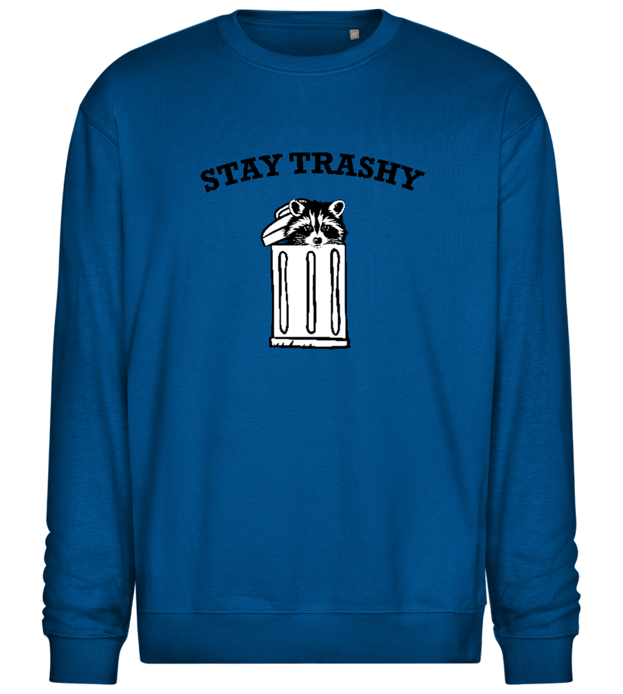 Stay Trashy Design - Comfort Essential Unisex Sweater_ROYAL_front