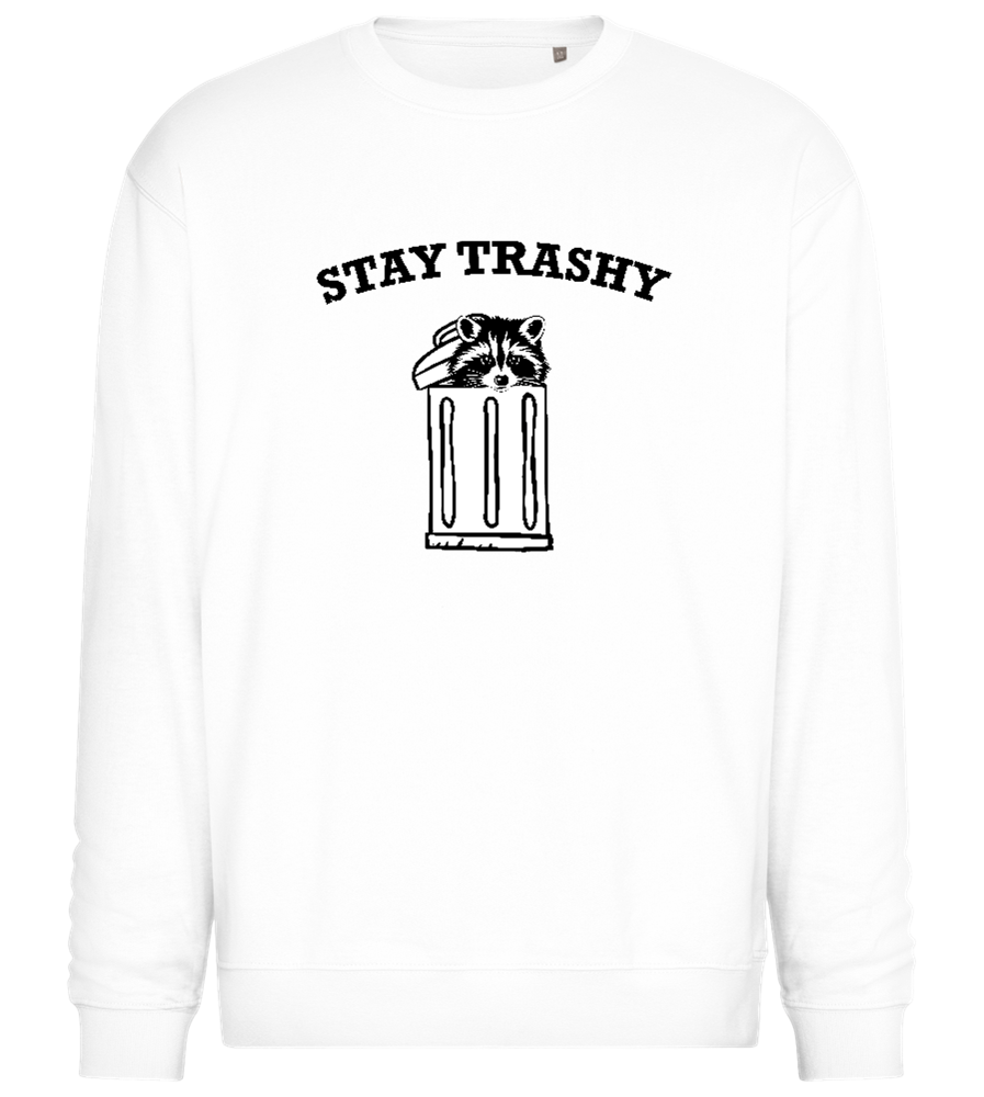 Stay Trashy Design - Comfort Essential Unisex Sweater_WHITE_front