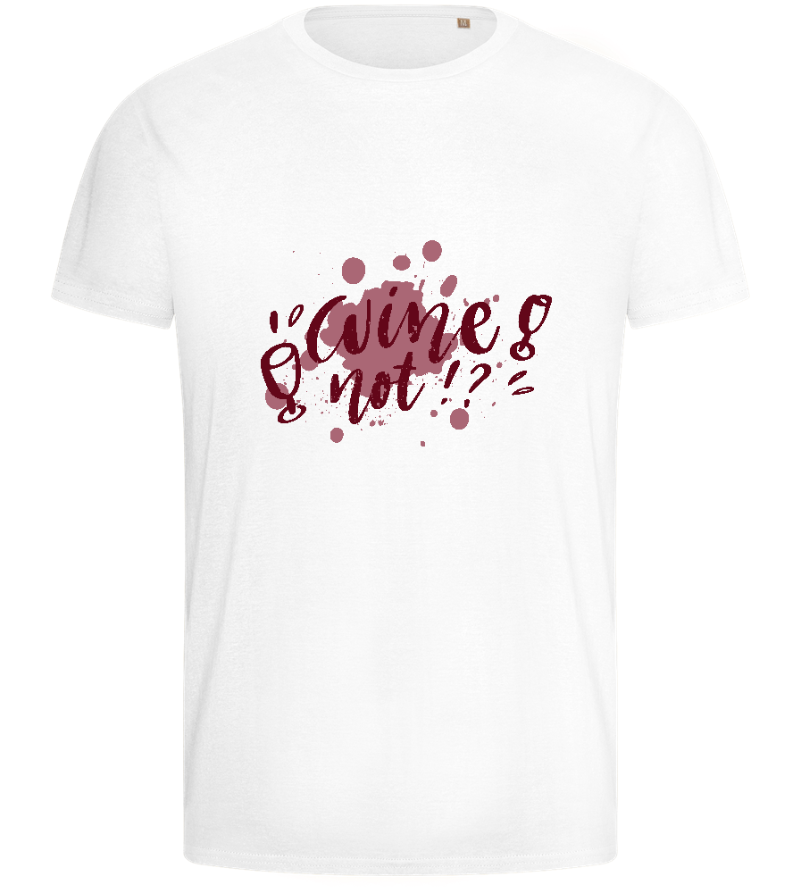 Wine Not Design - Basic men's fitted t-shirt_WHITE_front