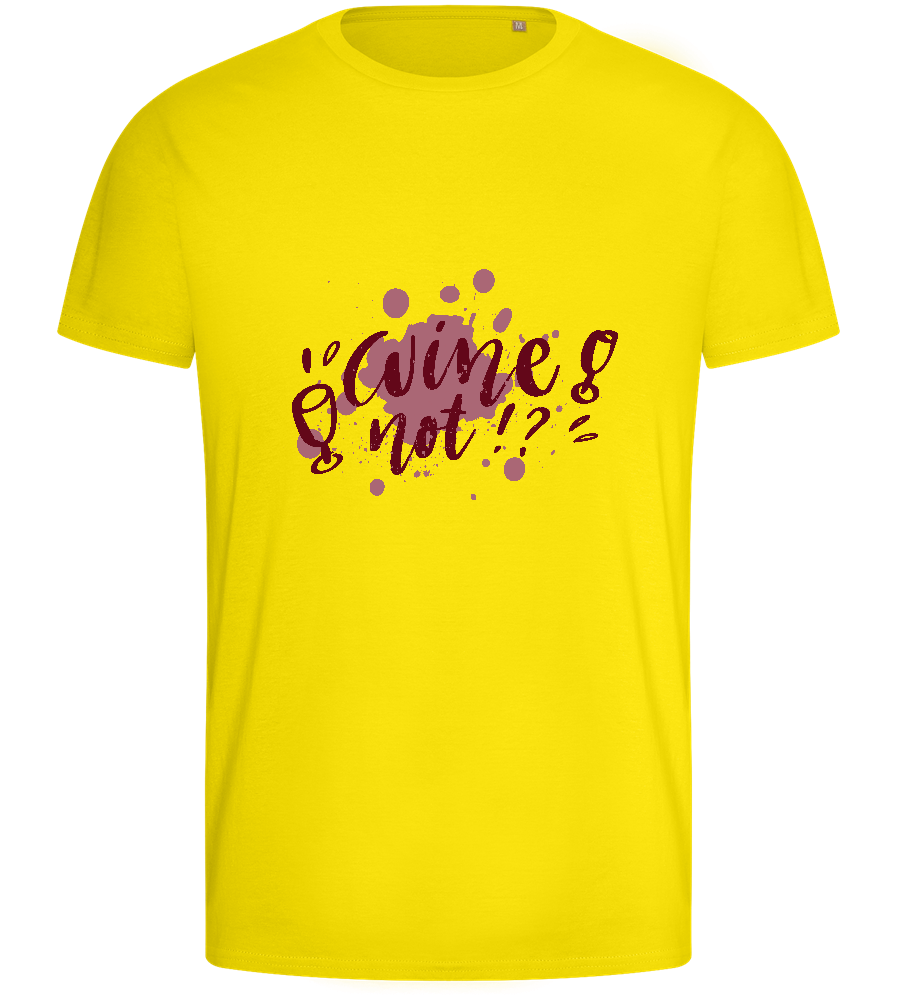 Wine Not Design - Basic men's fitted t-shirt_YELLOW_front