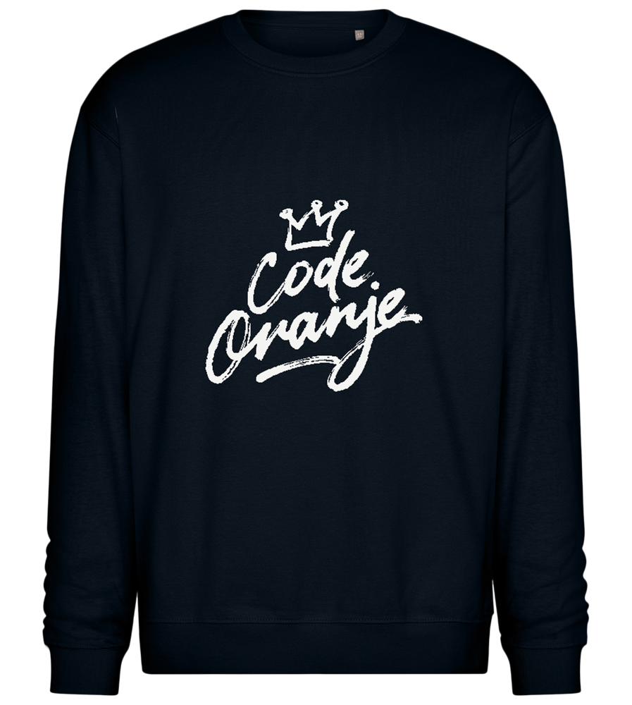 Code Oranje Kroontje Design - Comfort Essential Unisex Sweater_BLACK_front