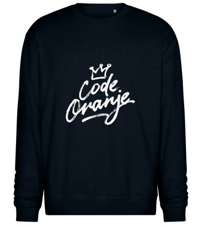 Code Oranje Kroontje Design - Comfort Essential Unisex Sweater_BLACK_front