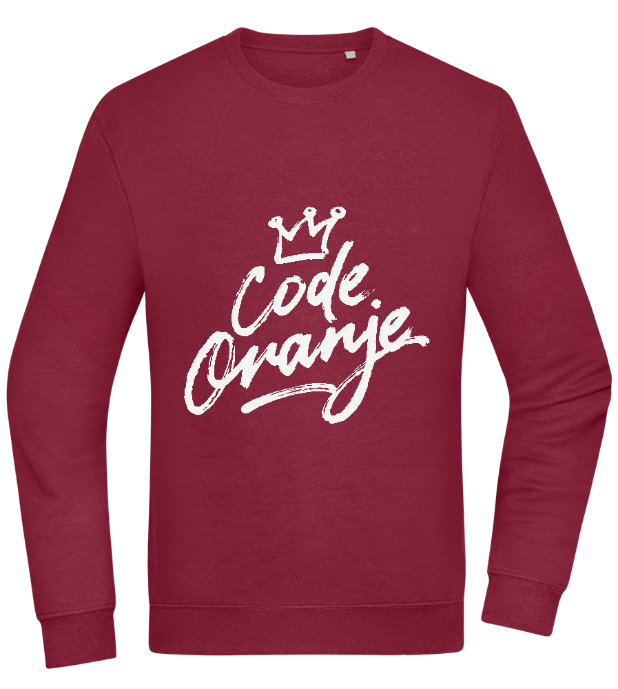 Code Oranje Kroontje Design - Comfort Essential Unisex Sweater_BORDEAUX_front