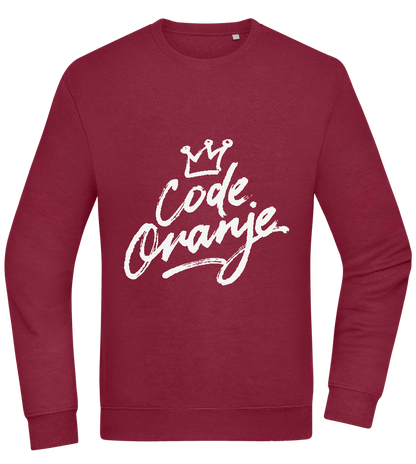 Code Oranje Kroontje Design - Comfort Essential Unisex Sweater_BORDEAUX_front